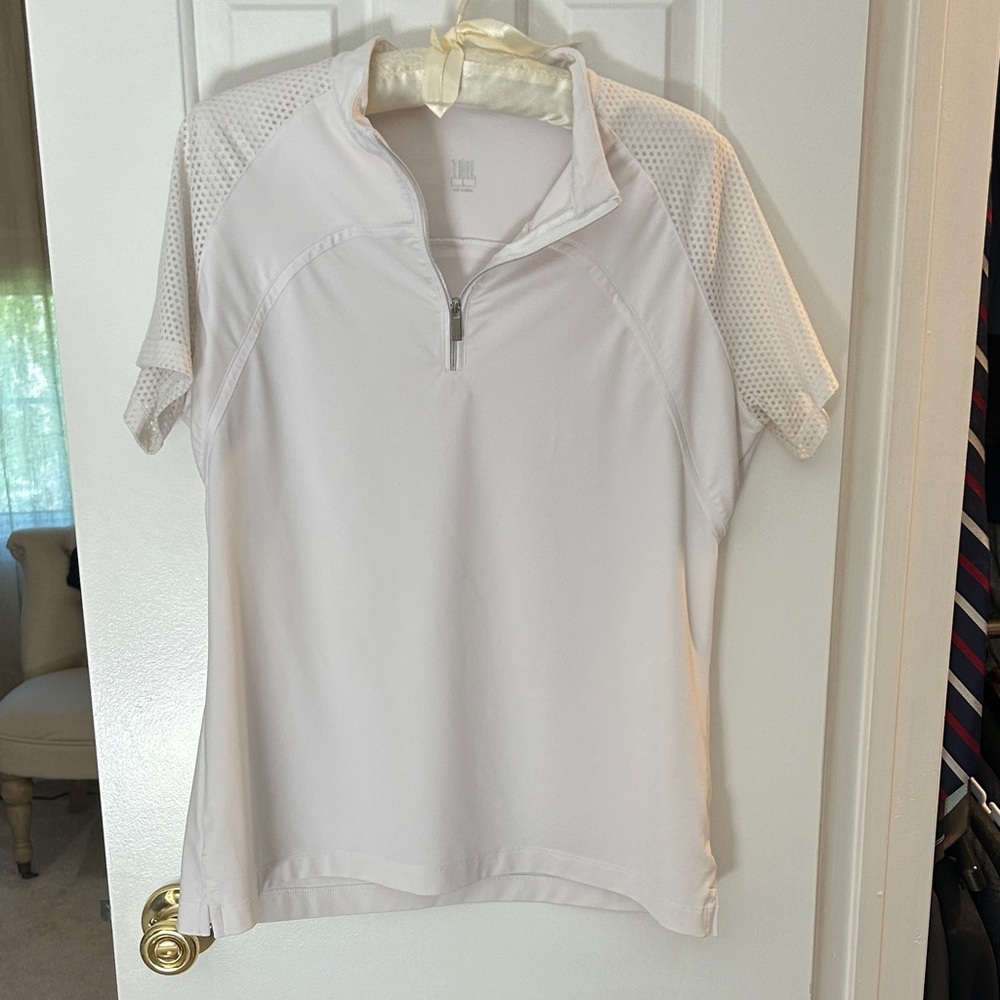 White Half-Zip Athletic Top